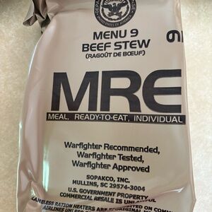 MRE (5) Menu 9 Beef Stew Meal Ready-to-Eat